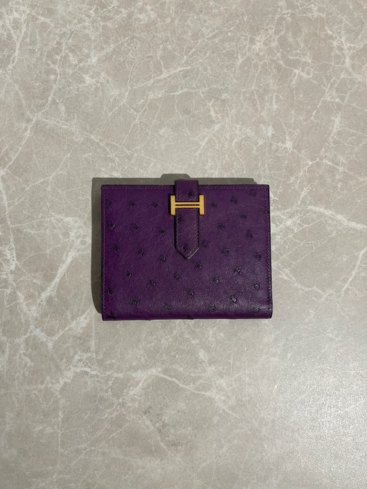 Portefeuille Hermès Béarn violet