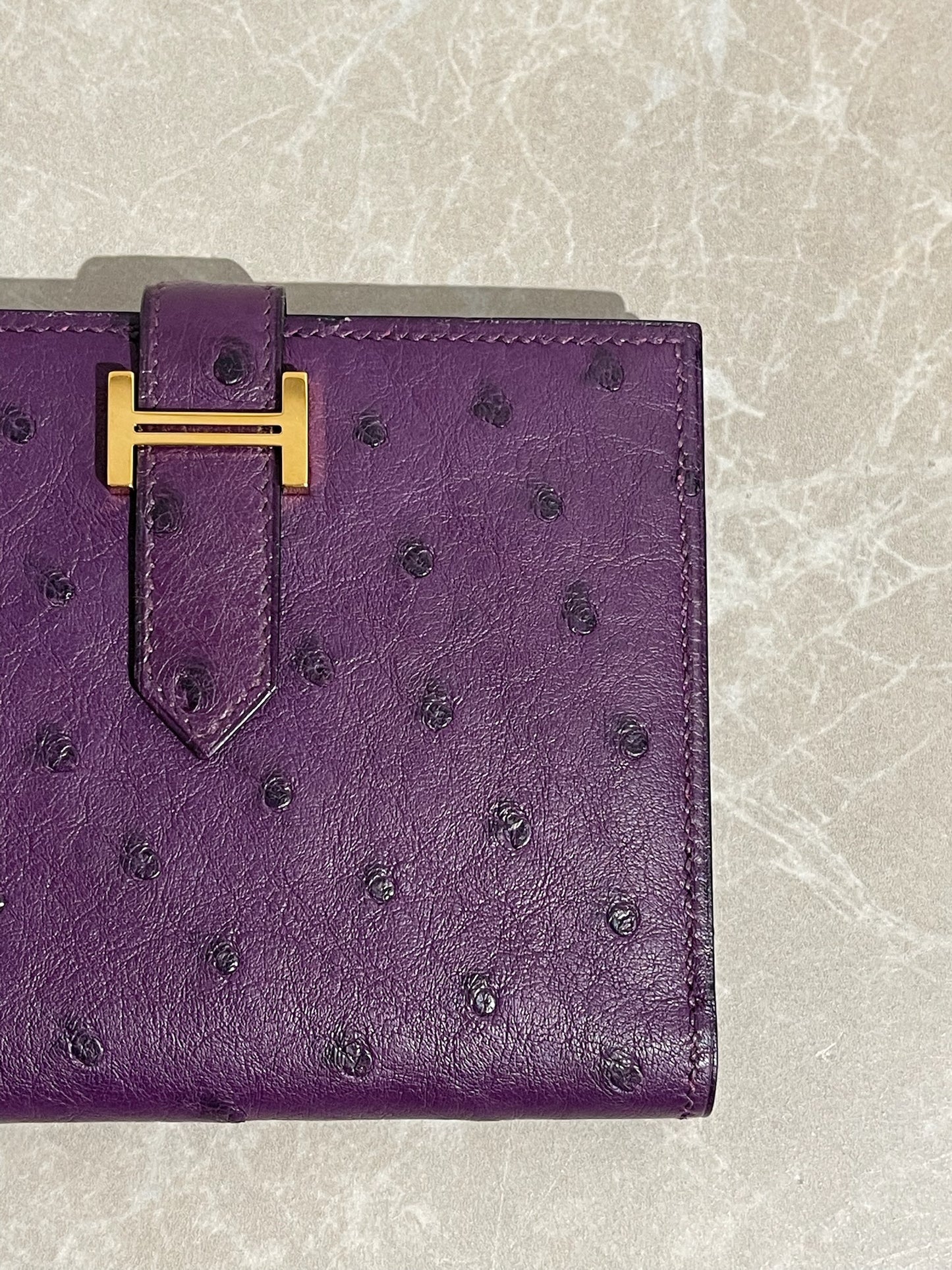 Portefeuille Hermès Béarn violet