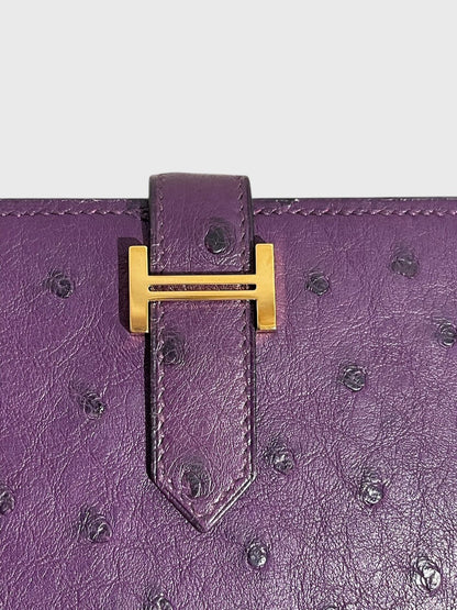 Portefeuille Hermès Béarn violet