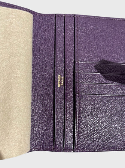 Portefeuille Hermès Béarn violet