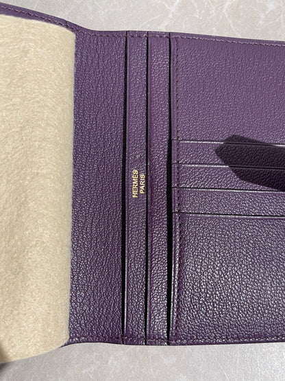 Portefeuille Hermès Béarn violet