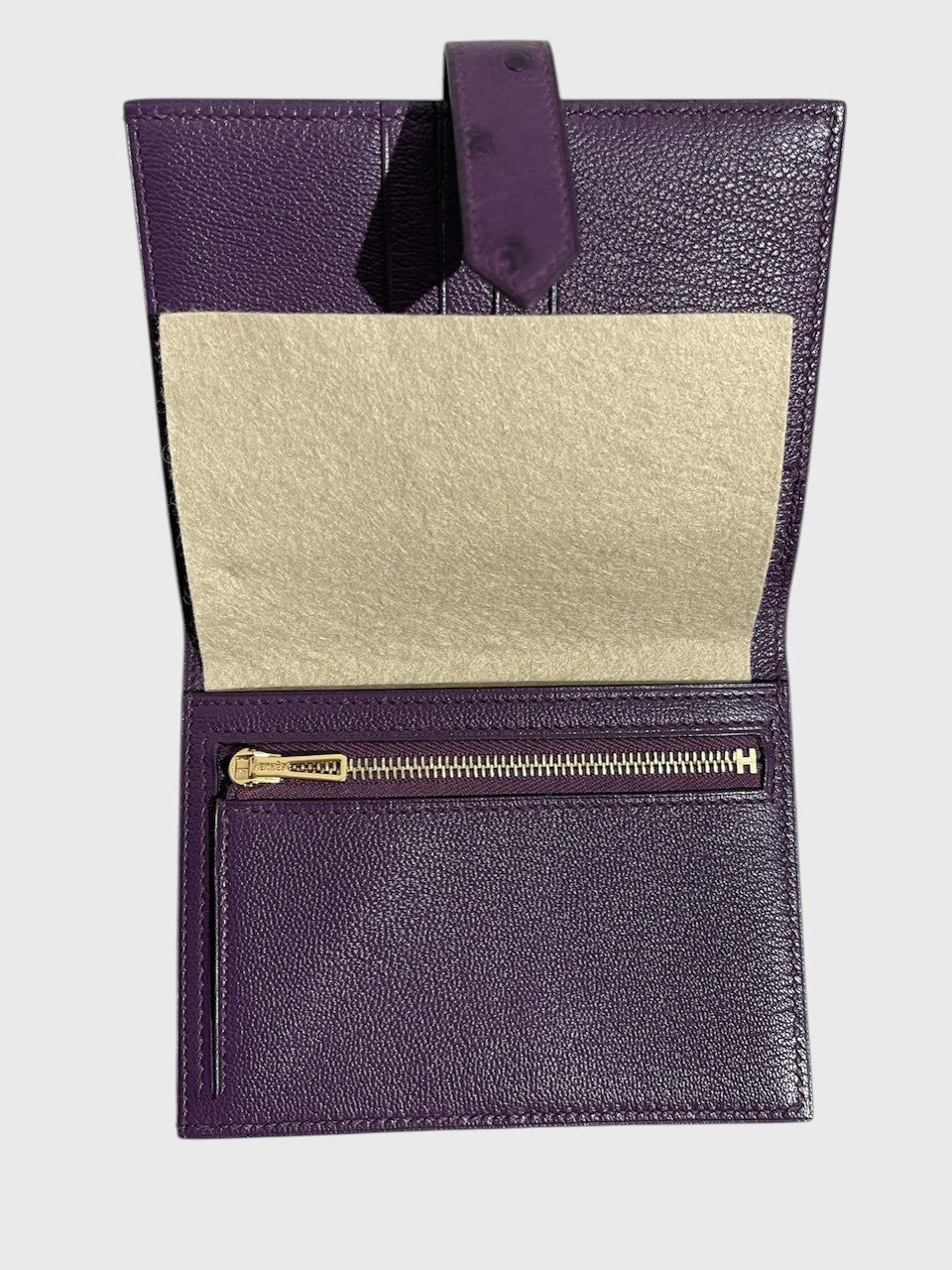 Portefeuille Hermès Béarn violet