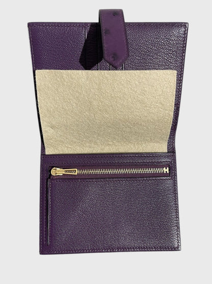 Portefeuille Hermès Béarn violet