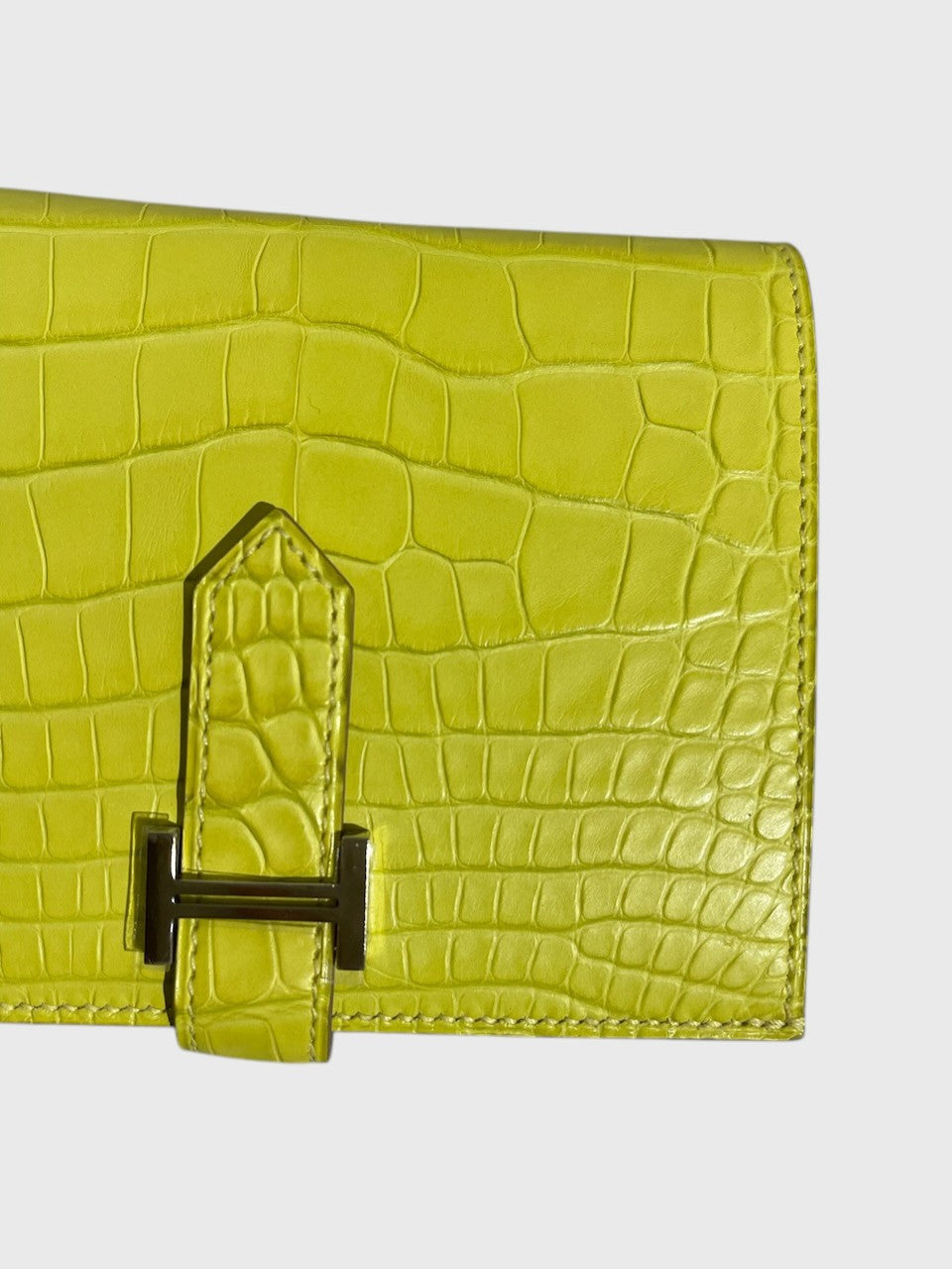 Portefeuille Hermès Béarn jaune