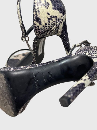Sandales Saint Laurent python T.38,5