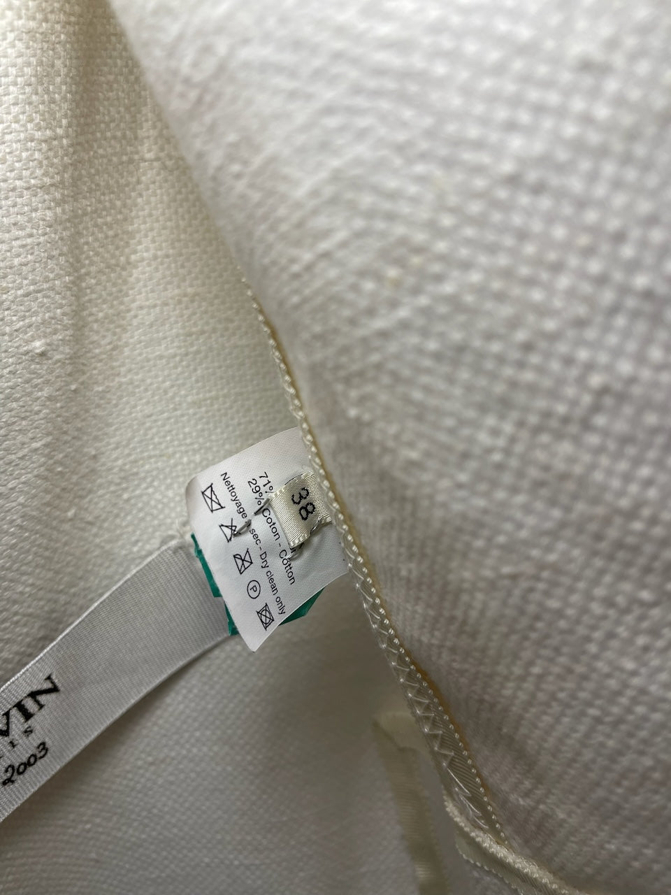 Veste Lanvin blanc cassé T.38