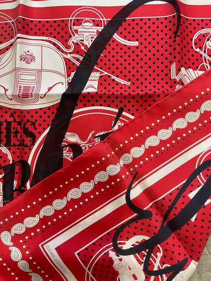 Foulard Hermes Bandana rouge