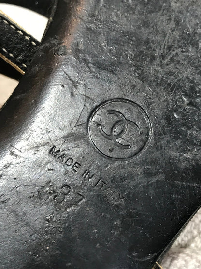 Sandales Chanel noires T.37