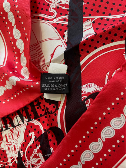 Foulard Hermes Bandana rouge