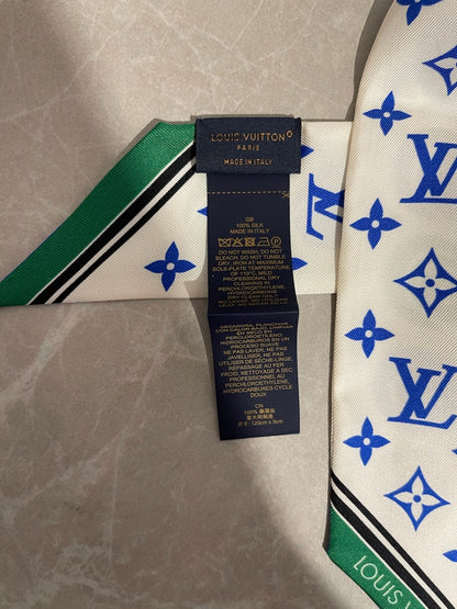 Bandeau Louis Vuitton bleu et vert