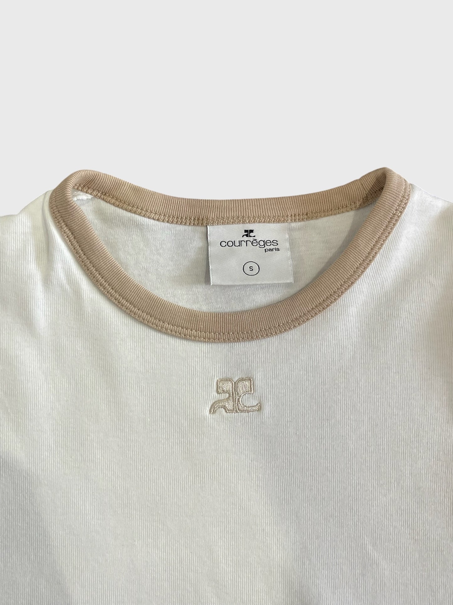 T-shirt Courrèges blanc T.S