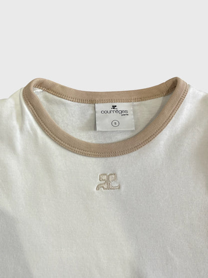 T-shirt Courrèges blanc T.S