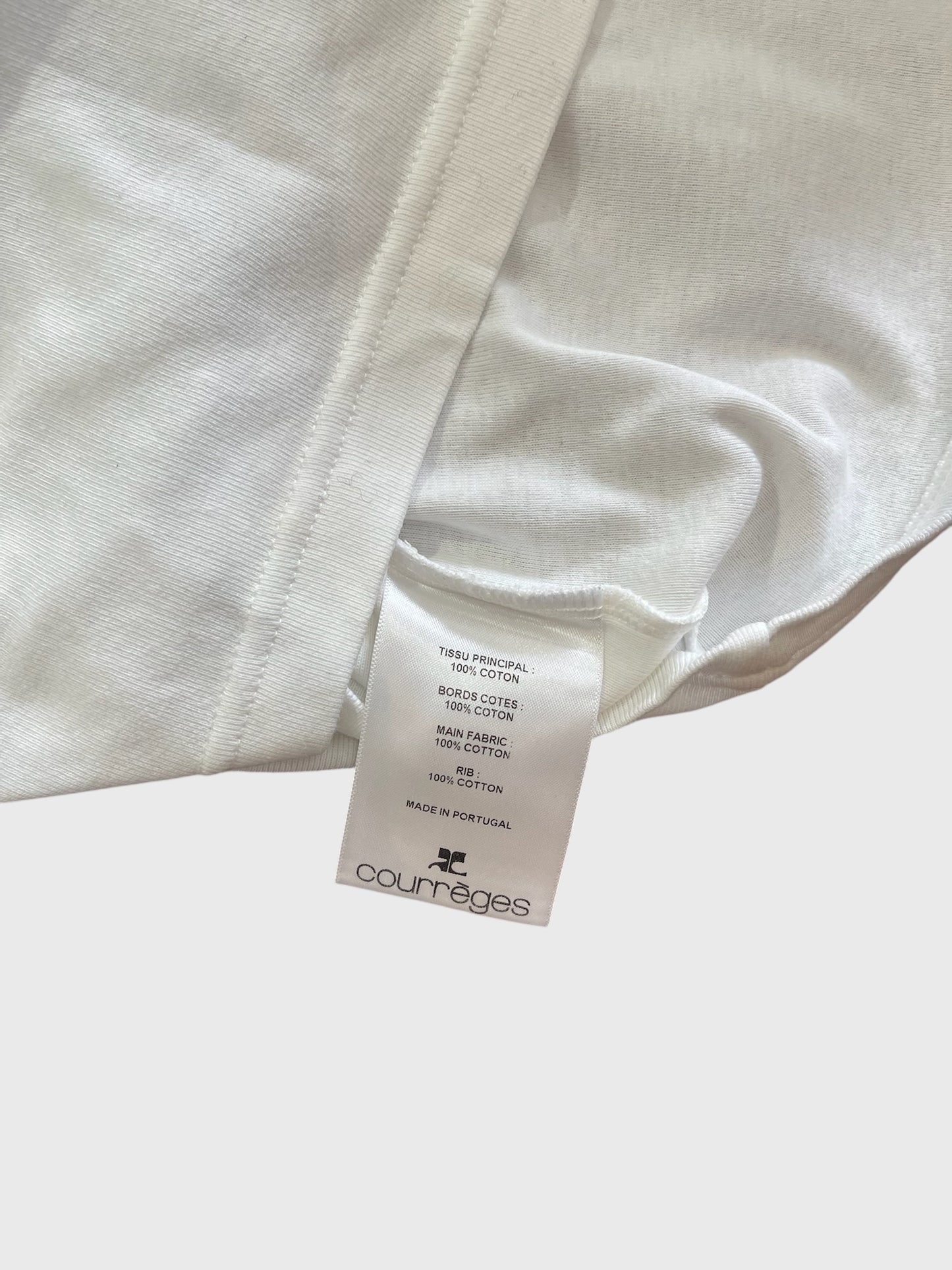 T-shirt Courrèges blanc T.S