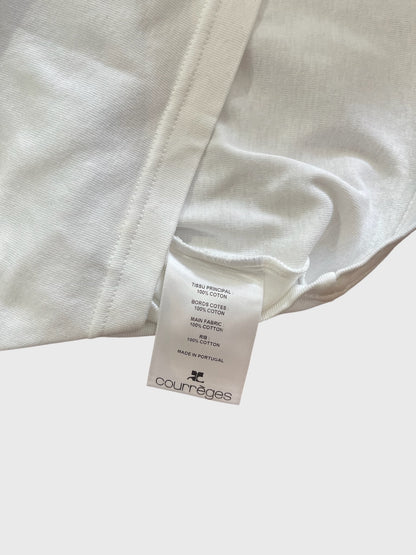 T-shirt Courrèges blanc T.S