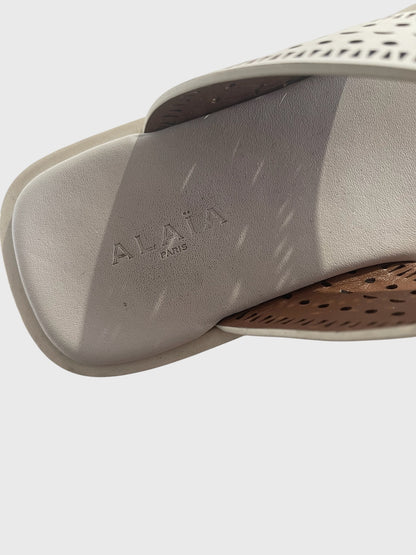 Tongs AlaÏa blanches T.37