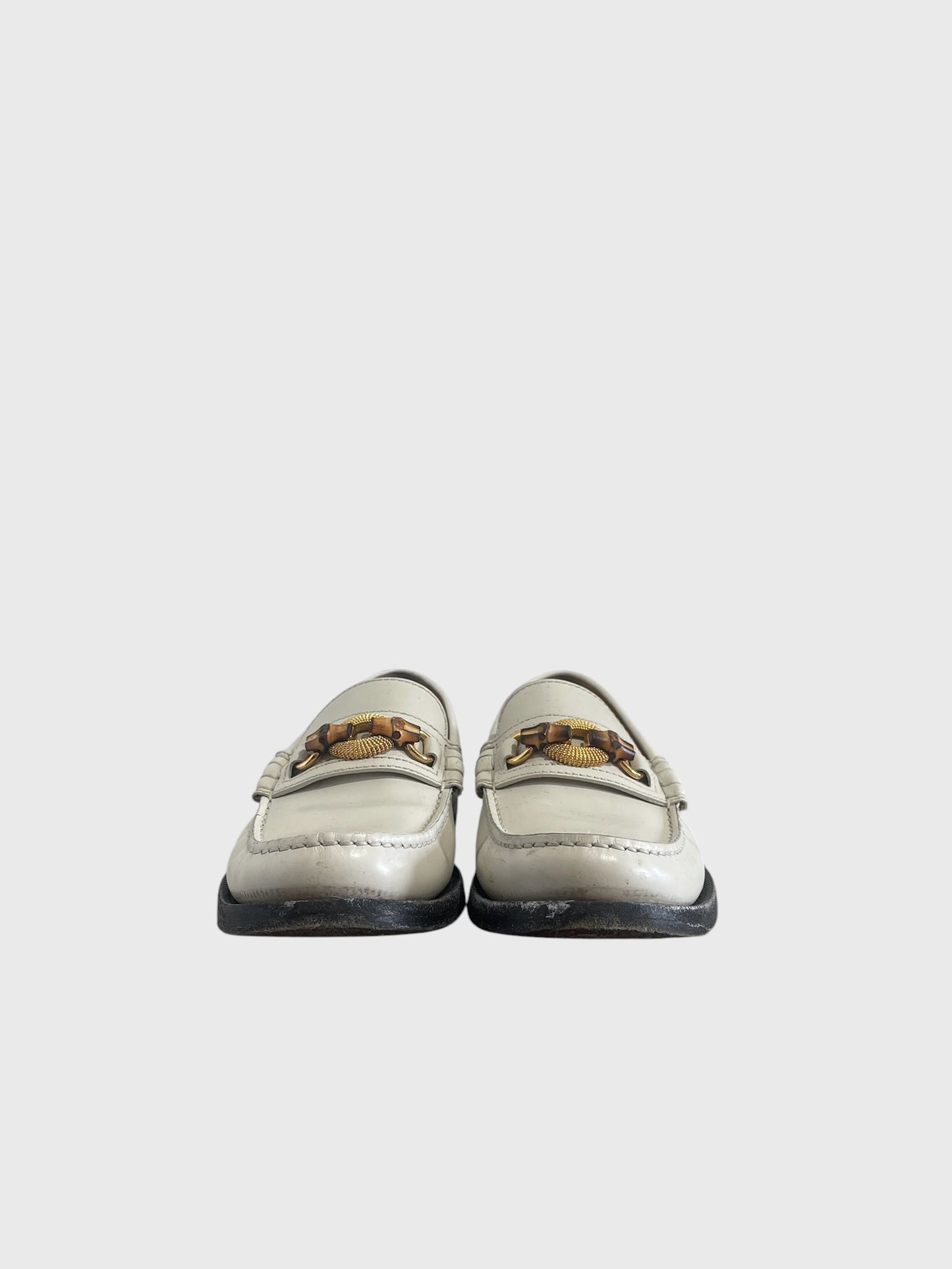 Mocassins Gucci blancs T.37,5