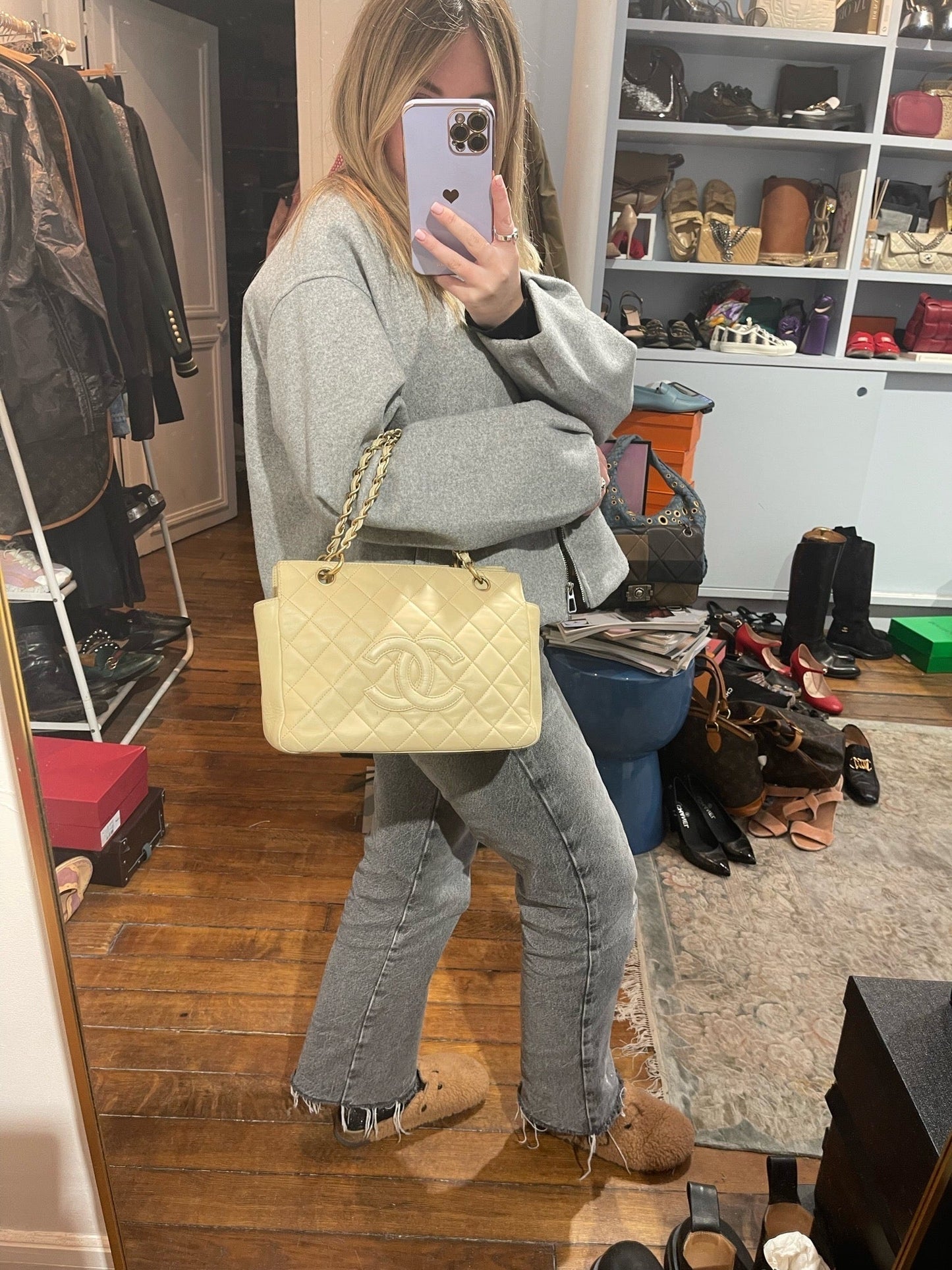 Sac Chanel Shopping beige