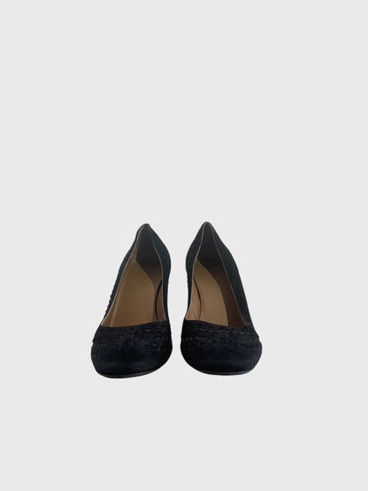 Escarpins Hermès noirs T.38,5