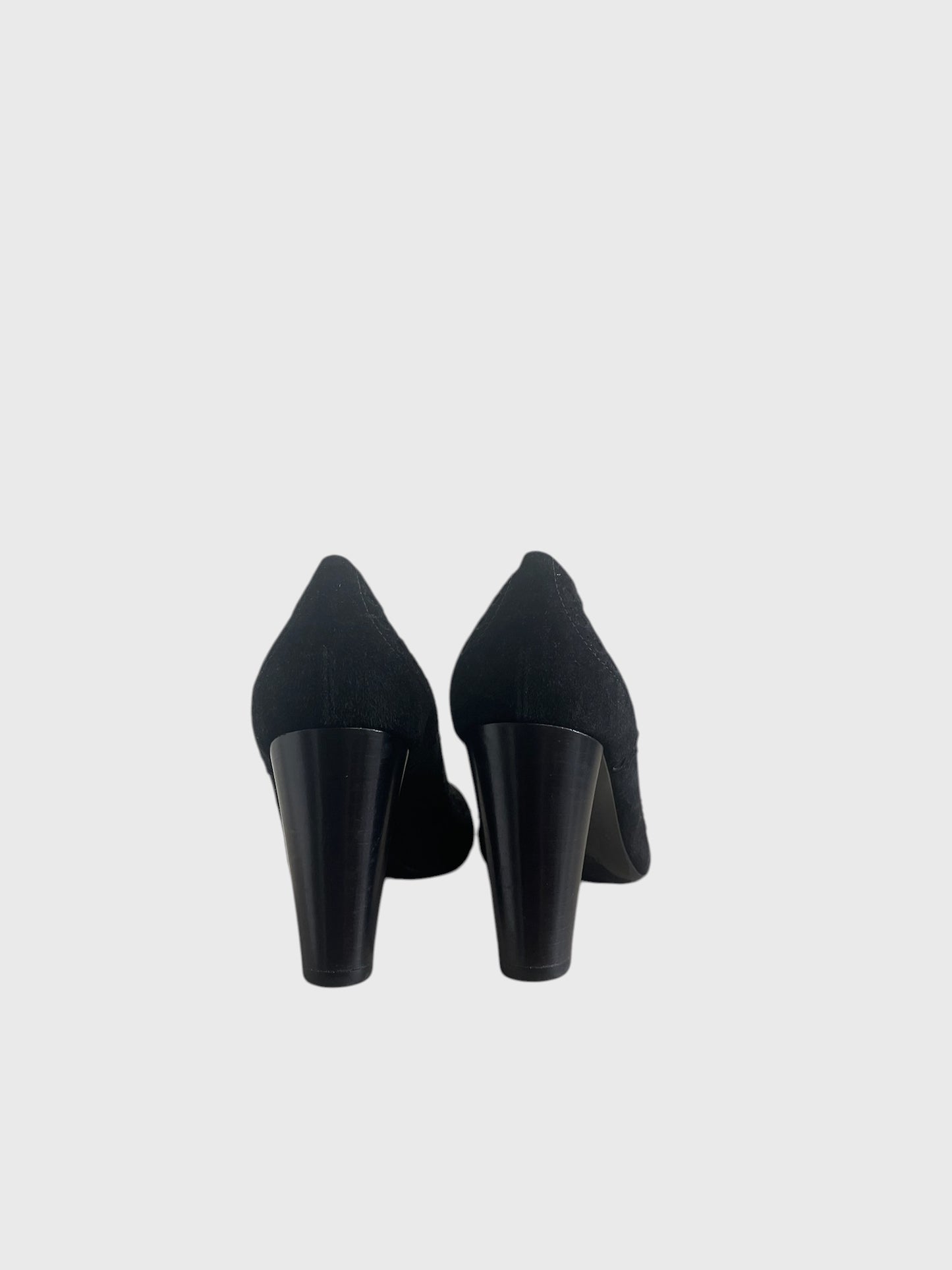Escarpins Hermès noirs T.38,5
