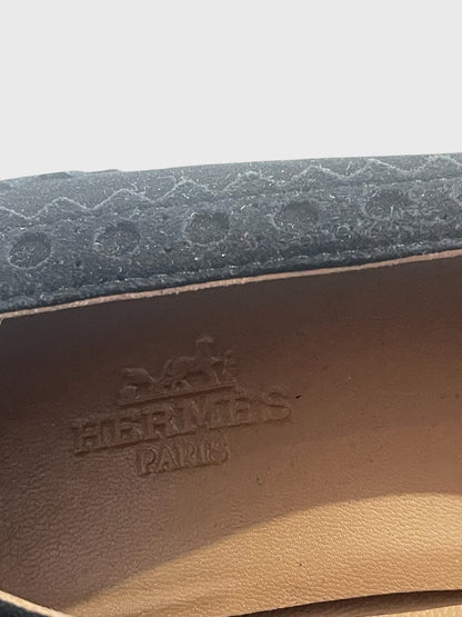 Escarpins Hermès noirs T.38,5