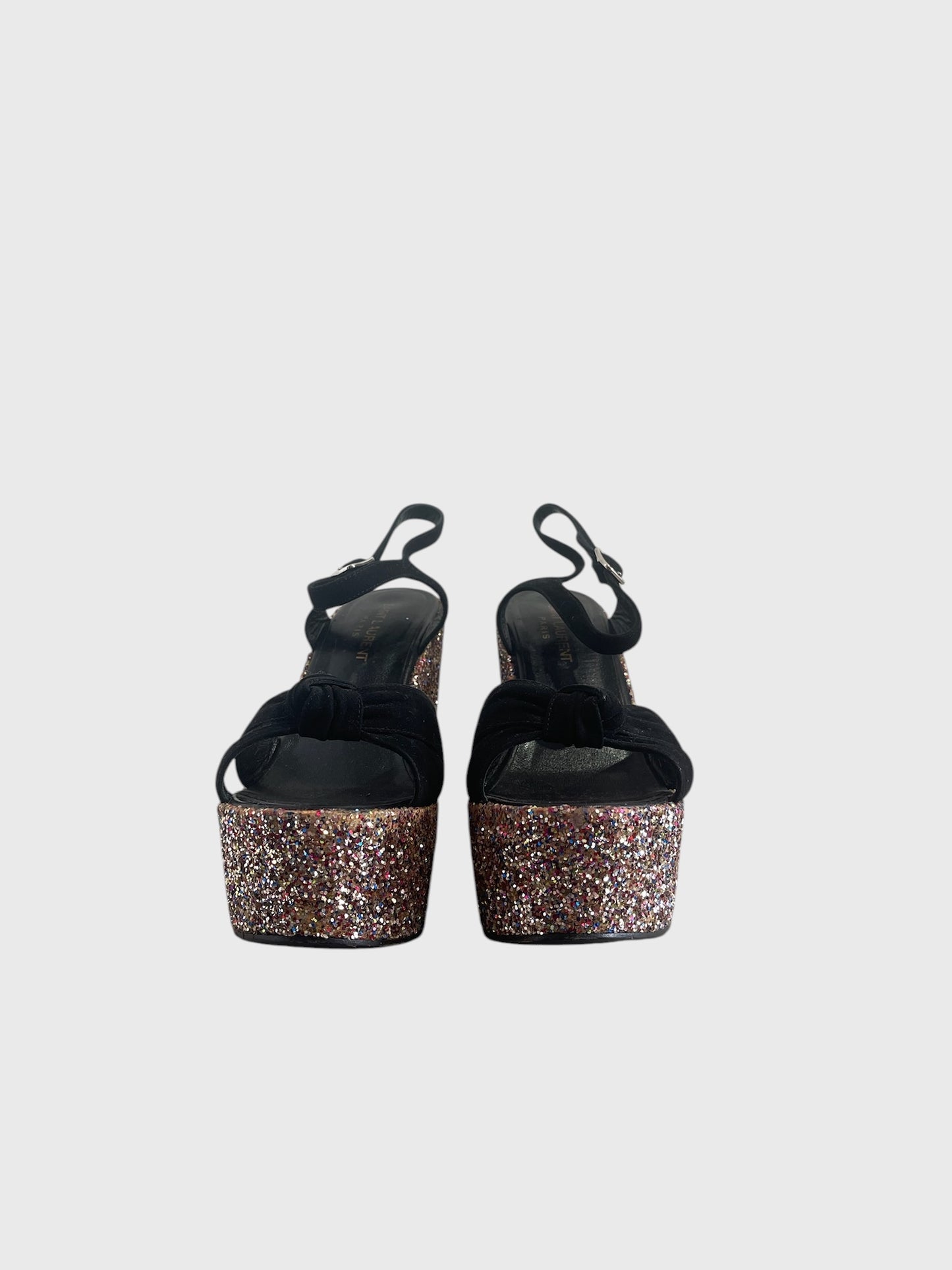 Sandales Saint Laurent noires T.37,5