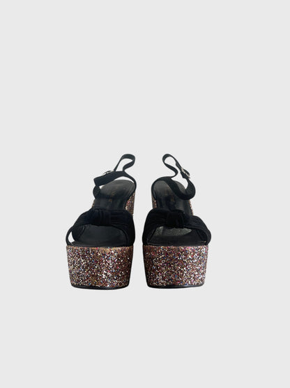 Sandales Saint Laurent noires T.37,5
