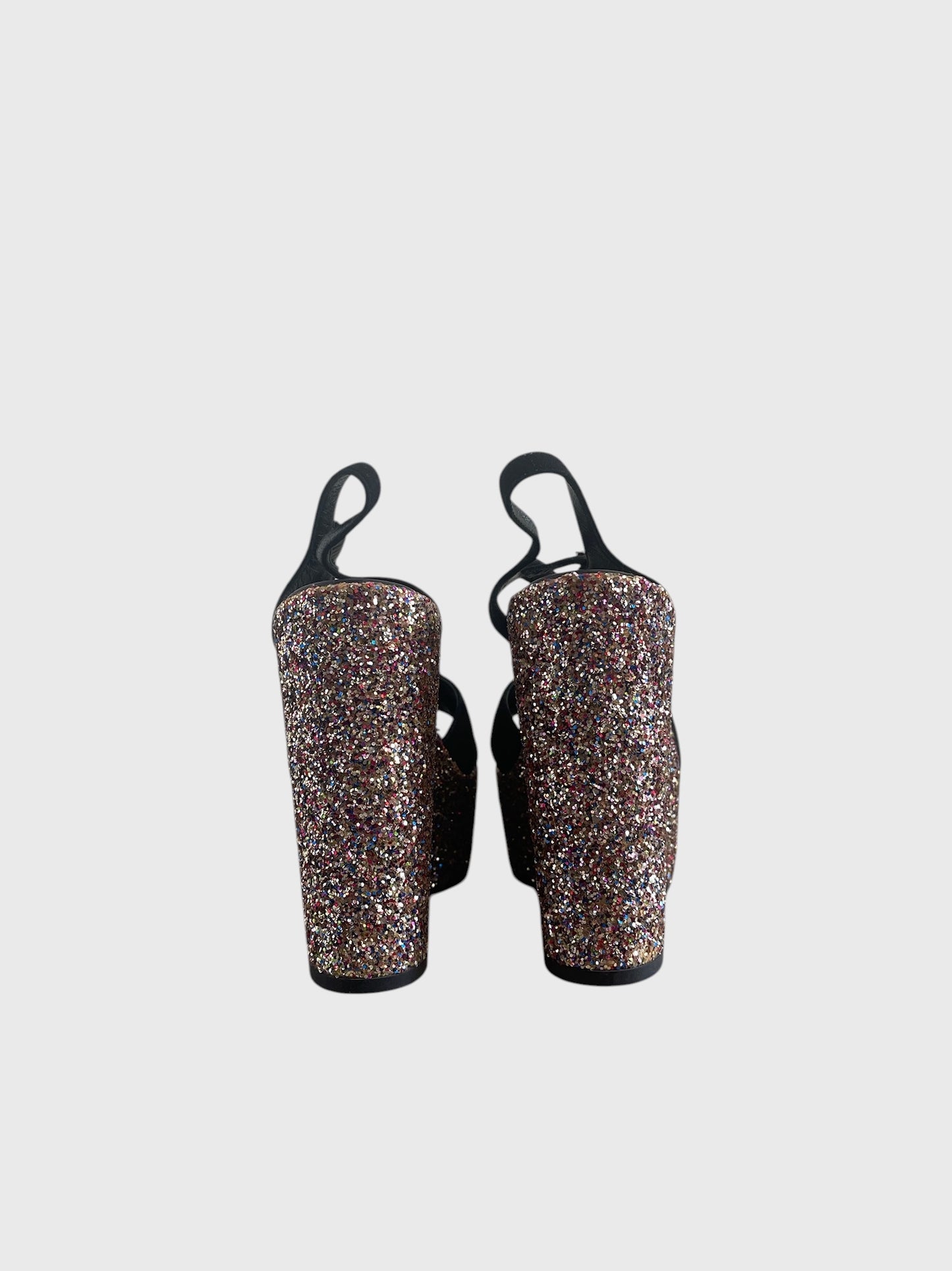 Sandales Saint Laurent noires T.37,5