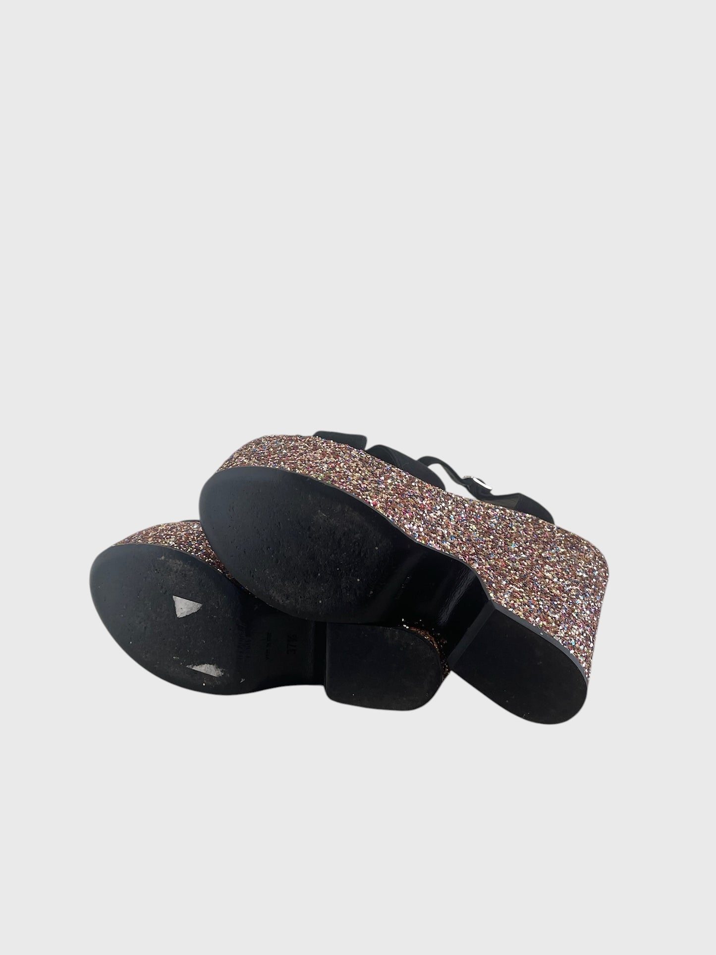 Sandales Saint Laurent noires T.37,5