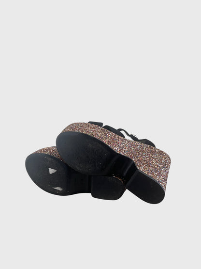 Sandales Saint Laurent noires T.37,5