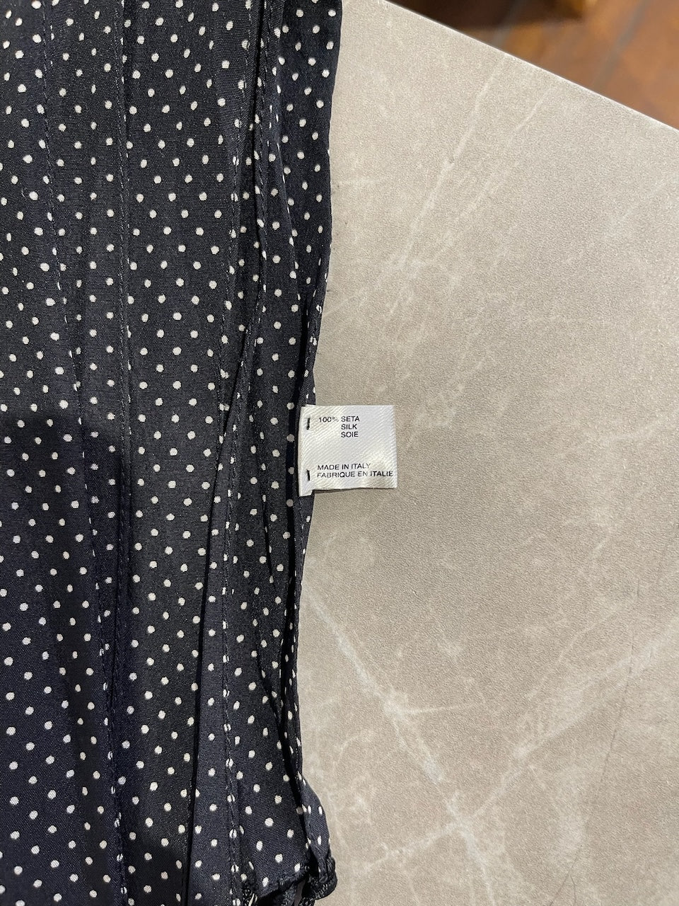 Foulard Saint Laurent à pois noir
