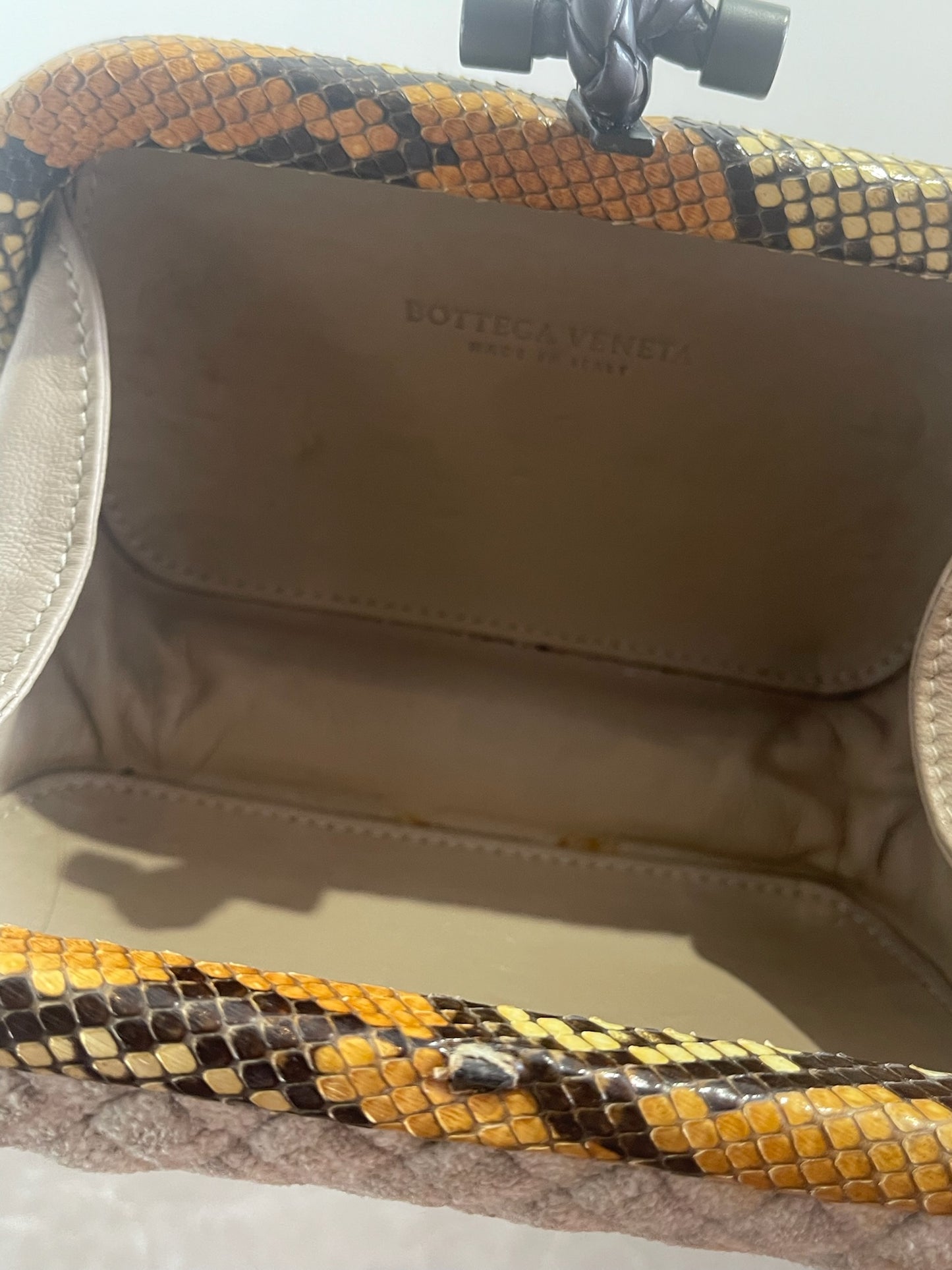 Minaudière Bottega Veneta beige