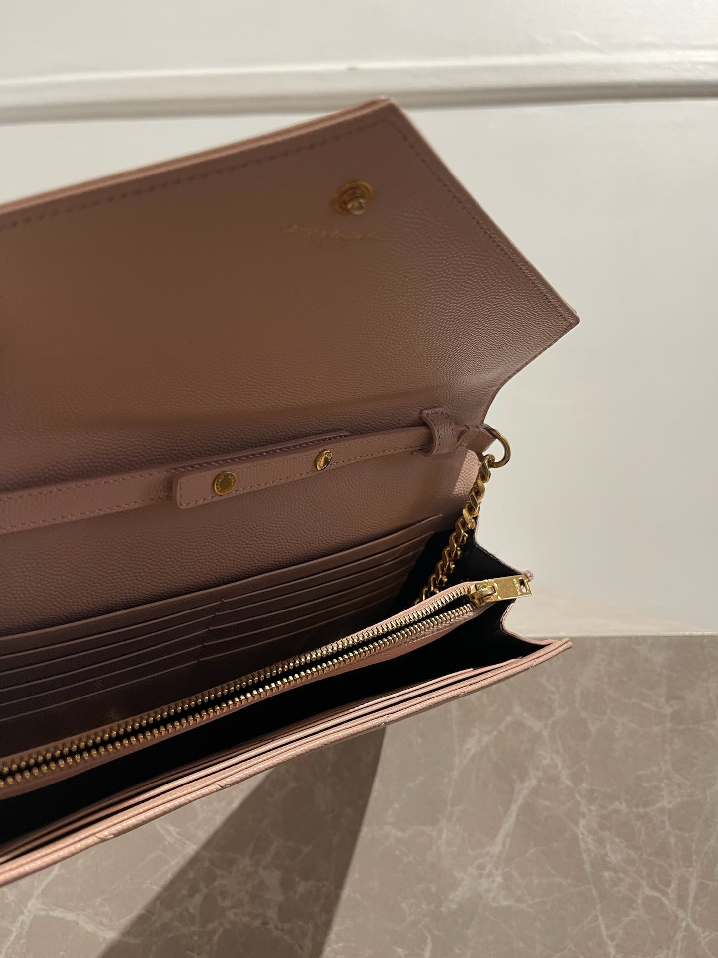 Sac Saint Laurent Cassandre rose poudré