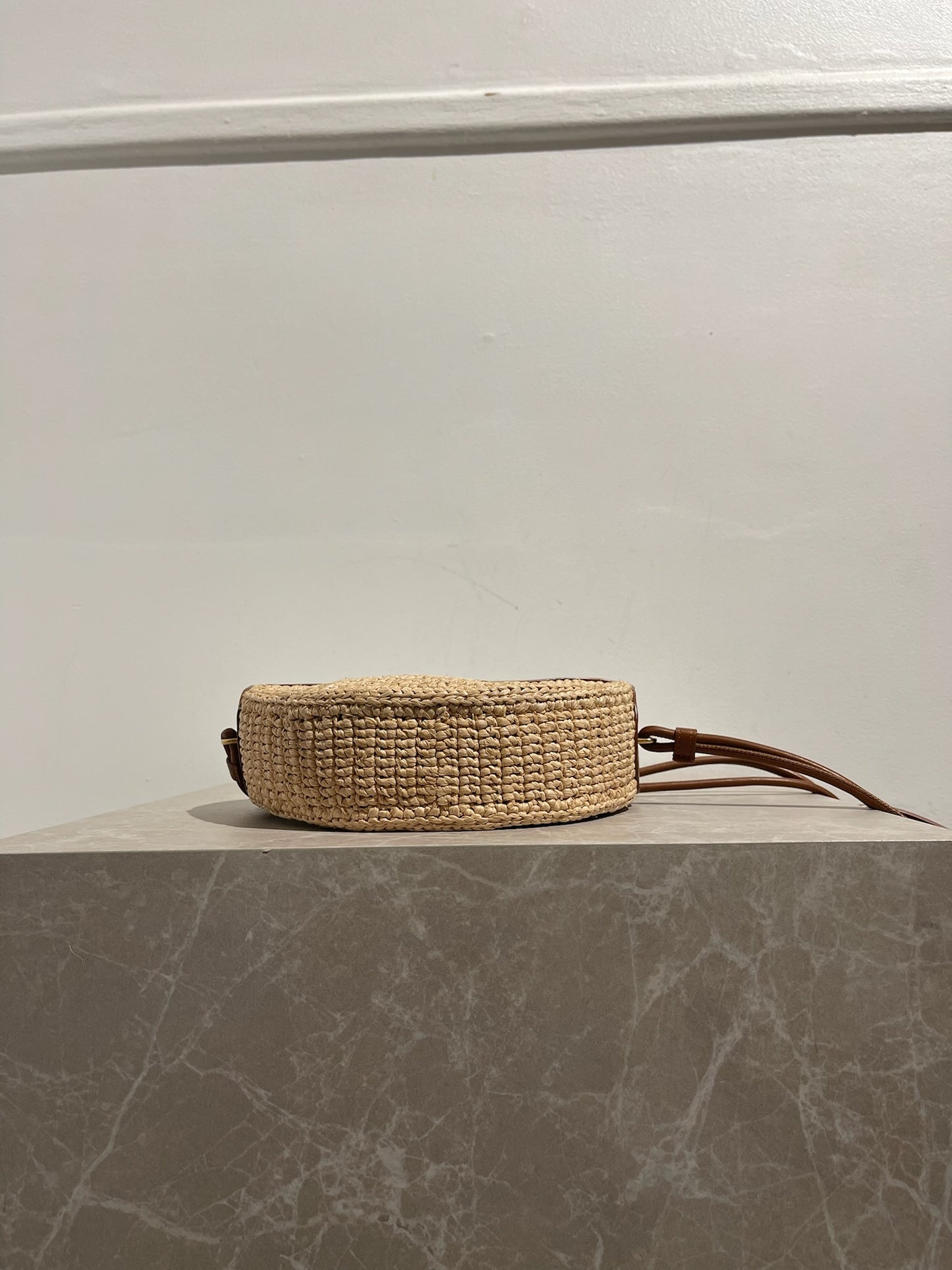 Sac Saint Laurent Coeur raphia