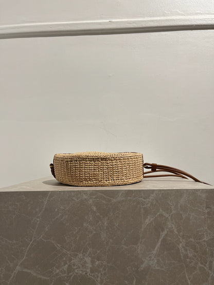 Sac Saint Laurent Coeur raphia