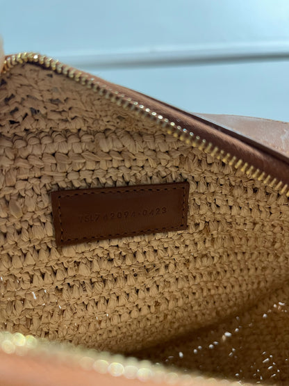 Sac Saint Laurent Coeur raphia