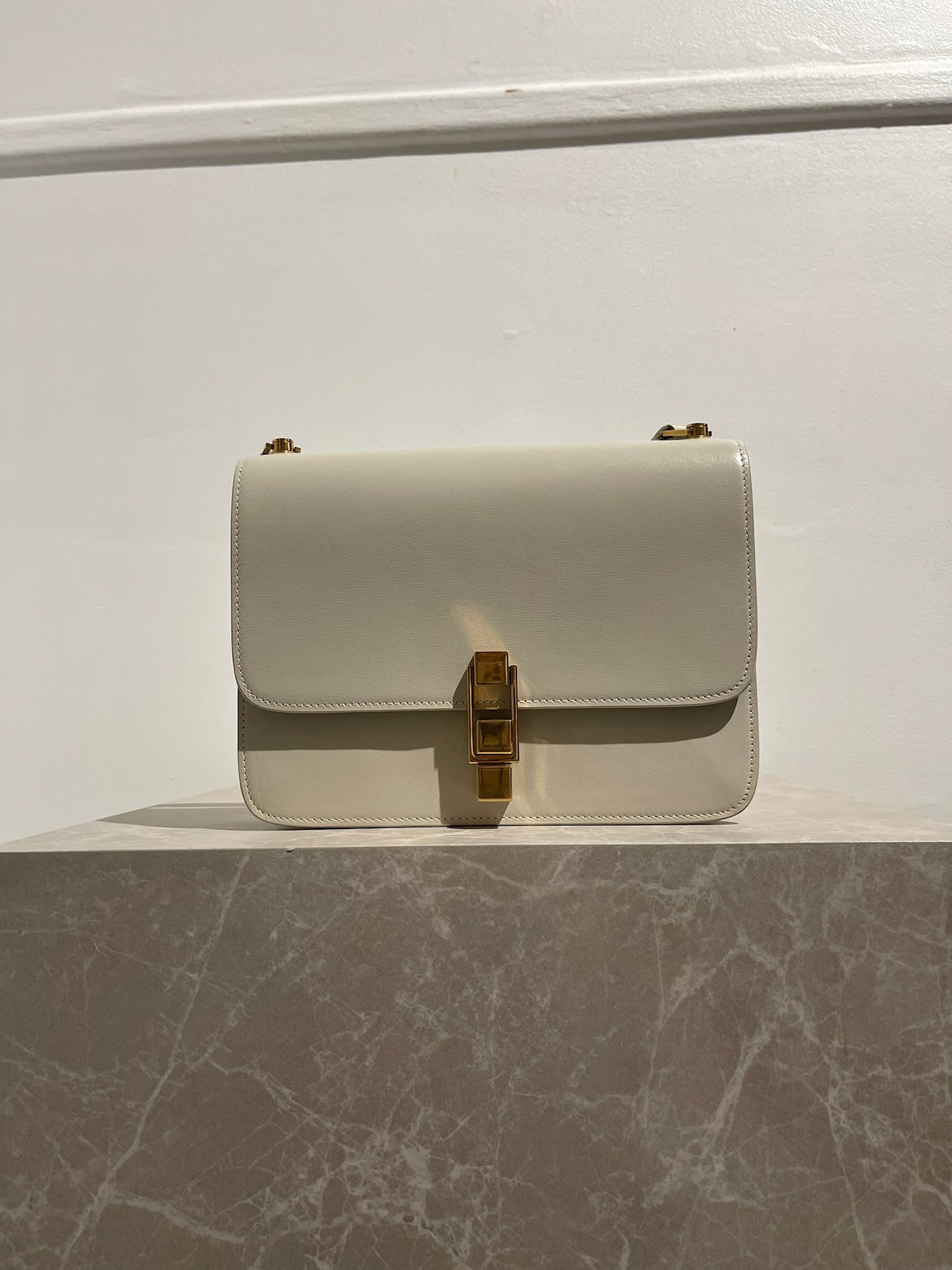 Sac Saint Laurent Carré Satchel blanc