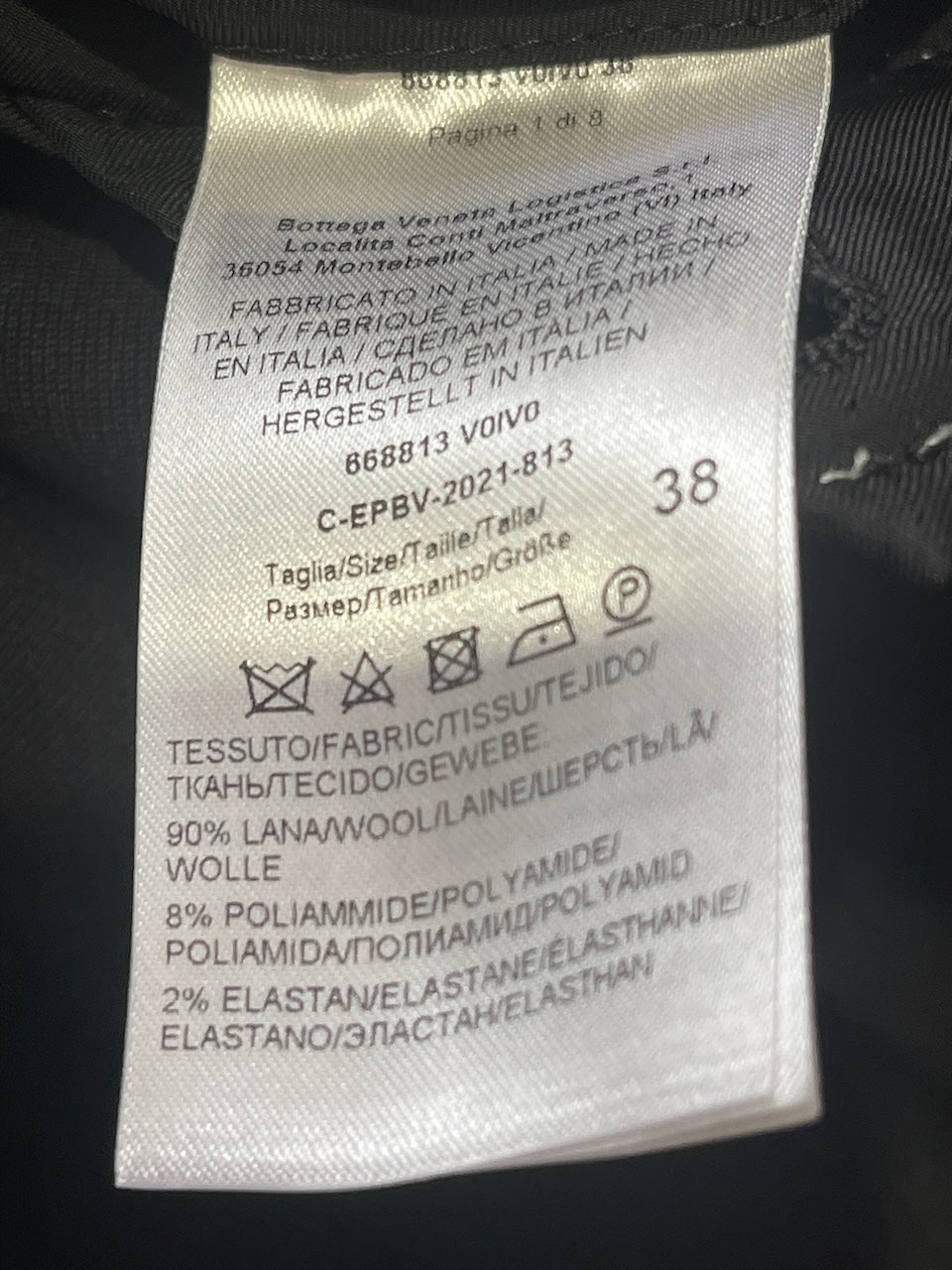 Manteau Bottega Veneta noir T.34