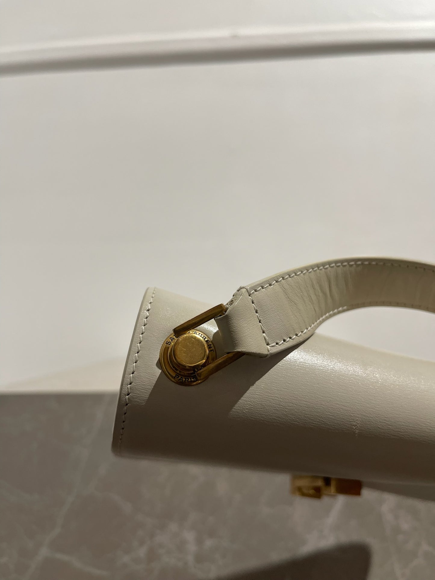 Sac Saint Laurent Carré Satchel blanc