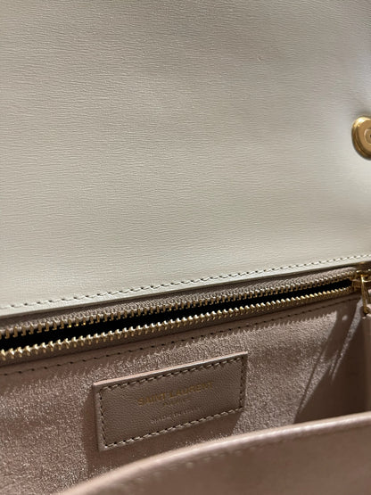 Sac Saint Laurent Carré Satchel blanc