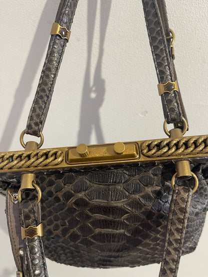 Sac Bottega Veneta python marron