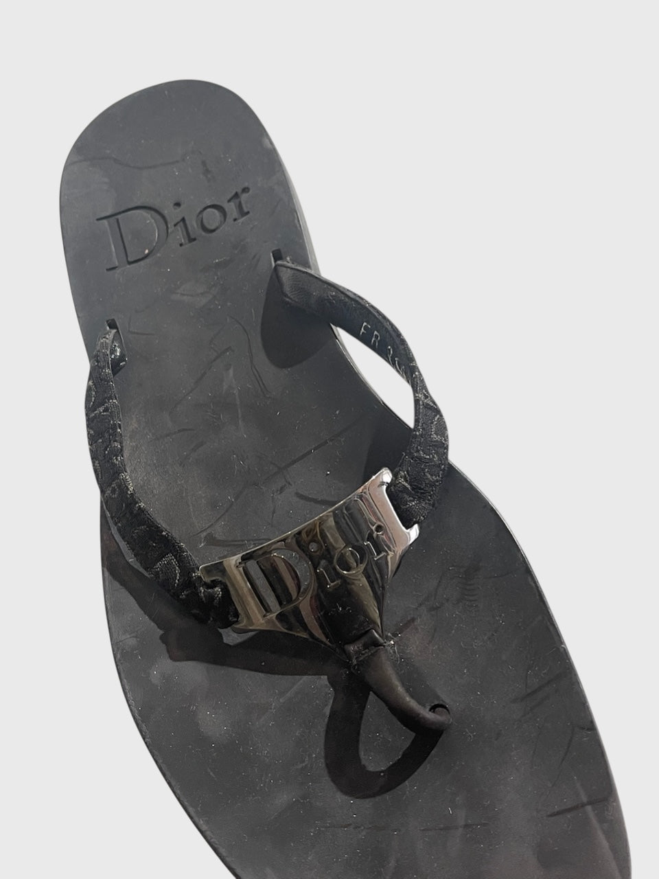 Tongs Dior noires T.39,5