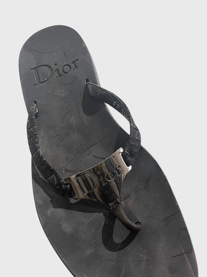 Tongs Dior noires T.39,5