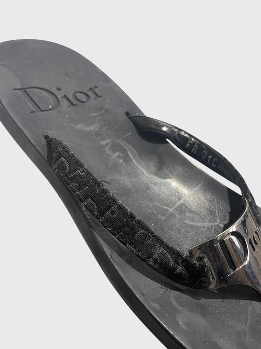Tongs Dior noires T.39,5