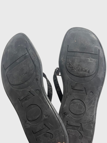 Tongs Dior noires T.39,5