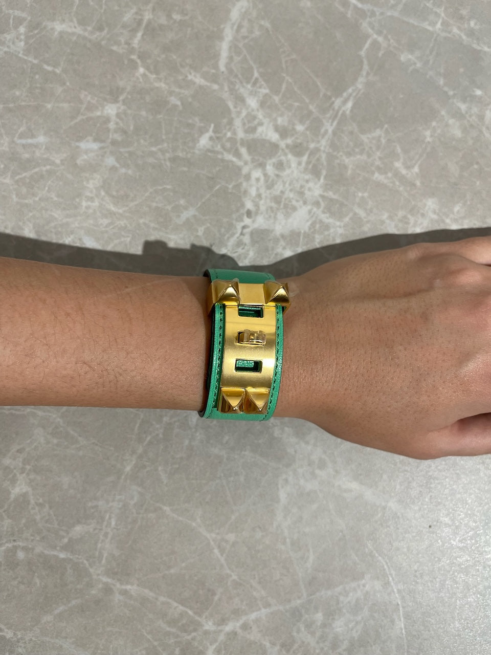 Bracelet Hermes Collier de Chien 24 vert