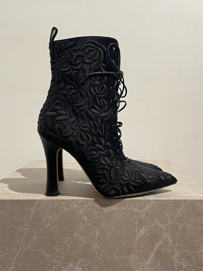 Bottines Manolo Blahnik noires T.38