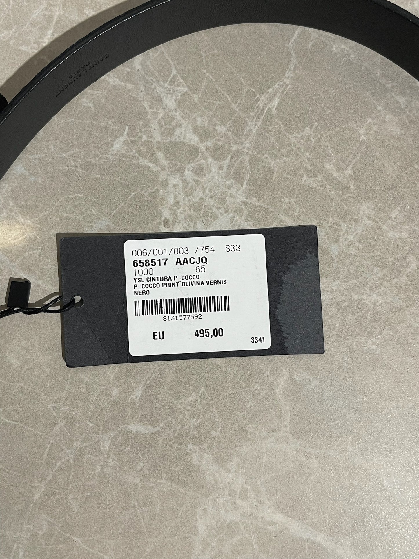 Ceinture Saint Laurent noire T.85