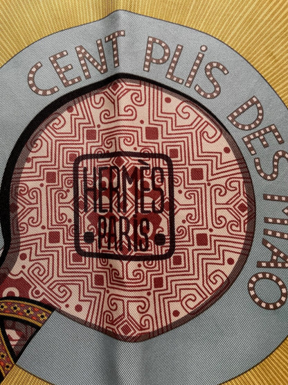 Carré 90 Hermès Les cents plis des Miao