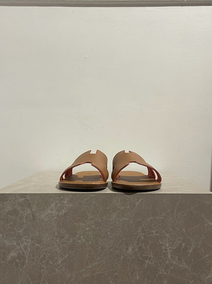 Mules Hermès Izmir camel T.39