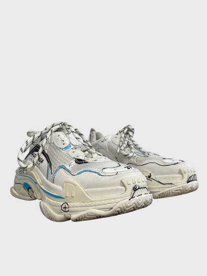 Baskets Balenciaga Triple S blanc T.37
